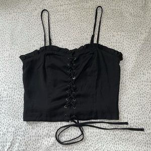 Black Tie-up Top 🖤